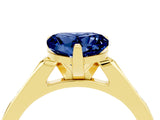Yellow gold Heart Cut Cut Channel Set Solitaire Engagement Ring with Four-Prong Setting_4