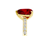 Yellow gold Heart Cut Cut Channel Set Solitaire Engagement Ring with Four-Prong Setting_5