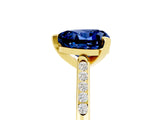 Yellow gold Heart Cut Cut Channel Set Solitaire Engagement Ring with Four-Prong Setting_5