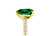 Yellow gold Heart Cut Cut Channel Set Solitaire Engagement Ring with Four-Prong Setting_5