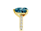 Yellow gold Heart Cut Cut Channel Set Solitaire Engagement Ring with Four-Prong Setting_5