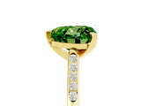 Yellow gold Heart Cut Cut Channel Set Solitaire Engagement Ring with Four-Prong Setting_5