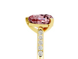 Yellow gold Heart Cut Cut Channel Set Solitaire Engagement Ring with Four-Prong Setting_5