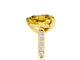 Yellow gold Heart Cut Cut Channel Set Solitaire Engagement Ring with Four-Prong Setting_5