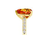 Yellow gold Heart Cut Cut Channel Set Solitaire Engagement Ring with Four-Prong Setting_5