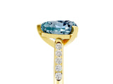 Yellow gold Heart Cut Cut Channel Set Solitaire Engagement Ring with Four-Prong Setting_5