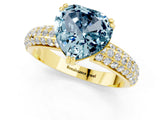 Yellow gold Heart Cut Cut Diamond Milgrain Marquise Band with Prong Setting_1