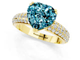 Yellow gold Heart Cut Cut Diamond Milgrain Marquise Band with Prong Setting_1
