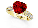 Yellow gold Heart Cut Cut Diamond Milgrain Marquise Band with Prong Setting_1