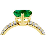 Yellow gold Heart Cut Cut Diamond Milgrain Marquise Band with Prong Setting_4