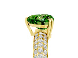 Yellow gold Heart Cut Cut Diamond Milgrain Marquise Band with Prong Setting_5