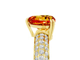 Yellow gold Heart Cut Cut Diamond Milgrain Marquise Band with Prong Setting_5