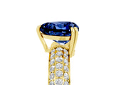 Yellow gold Heart Cut Cut Diamond Milgrain Marquise Band with Prong Setting_5