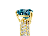 Yellow gold Heart Cut Cut Diamond Milgrain Marquise Band with Prong Setting_5