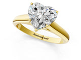 Yellow gold Heart Cut Cut Diamond Solitaire Engagement Ring with Tapered Plain Band and Four-Prong Setting_16