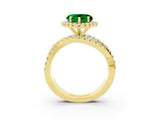 Yellow gold Heart Cut Cut Halo Split Shank Prong Setting Ring_15