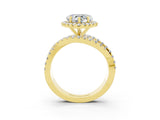 Yellow gold Heart Cut Cut Halo Split Shank Prong Setting Ring_15