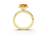 Yellow gold Heart Cut Cut Halo Split Shank Prong Setting Ring_15