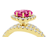 Yellow gold Heart Cut Cut Halo Split Shank Prong Setting Ring_16