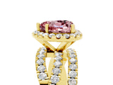 Yellow gold Heart Cut Cut Halo Split Shank Prong Setting Ring_17