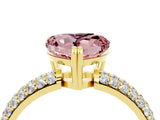 Yellow gold Heart Cut Cut Pave Diamond Engagement Ring with Channel Set Band and Four-Prong Setting_4