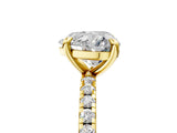 Yellow gold Heart Cut Diamond Brilliant Solitaire Ring with Pavé Band and Four-Prong Setting_20