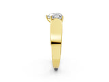 Yellow gold Heart Cut Diamond Channel Set Solitaire Ring with Four-Prong Setting_14