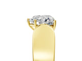 Yellow gold Heart Cut Diamond Channel Set Solitaire Ring with Four-Prong Setting_17