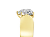Yellow gold Heart Cut Diamond Channel Set Solitaire Ring with Four-Prong Setting_41