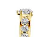 Yellow gold Heart Cut Diamond Engagement Ring with Pavé Band and Four-Prong Setting_20