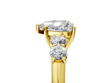 Yellow gold Heart Cut Diamond Five-Stone Prong Set White Gold Ring_52