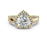 Yellow gold Heart Cut Diamond Halo Split Shank Engagement Ring_39