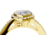 Yellow gold Heart Cut Diamond Halo Split Shank Engagement Ring_43