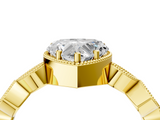 Yellow gold Heart Cut Diamond Milgrain Marquise Band with Prong Setting_7