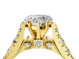 Yellow gold Heart Cut Diamond Pavé Band Solitaire with Four-Prong Setting_20