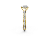 Yellow gold Heart Cut Diamond Pavé Band with Four-Prong Setting_38
