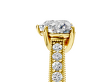 Yellow gold Heart Cut Diamond Pave Band with Four-Prong Setting_42