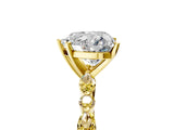 Yellow gold Heart Cut Diamond Ring with Marquise and Round with Yellow Sapphire side stone Side Stones and Four-Prong Setting_29