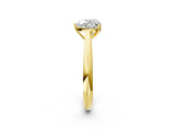 Yellow gold Heart Cut Diamond Solitaire Engagement Ring with Cathedral Setting and Four-Prong Mount_16