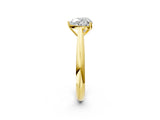 Yellow gold Heart Cut Diamond Solitaire Engagement Ring with Cathedral Setting and Four-Prong Mount_94