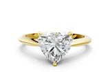 Yellow gold Heart Cut Diamond Solitaire Engagement Ring with Classic Band and Four-Prong Setting_38