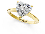Yellow gold Heart Cut Diamond Solitaire Engagement Ring with Classic Band and Four-Prong Setting_39