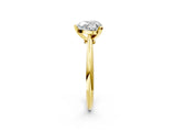 Yellow gold Heart Cut Diamond Solitaire Engagement Ring with Classic Band and Four-Prong Setting_40