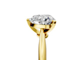 Yellow gold Heart Cut Diamond Solitaire Engagement Ring with Classic Band and Four-Prong Setting_43