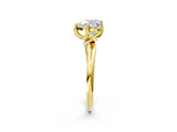 Yellow gold Heart Cut Diamond Solitaire Engagement Ring with Four-Prong Setting and Classic Band_22