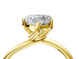 Yellow gold Heart Cut Diamond Solitaire Engagement Ring with Four-Prong Setting and Classic Band_24