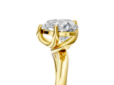 Yellow gold Heart Cut Diamond Solitaire Engagement Ring with Four-Prong Setting and Classic Band_25