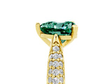 Yellow gold Heart Cut Diamond Solitaire Engagement Ring with Pavé Band and Four-Prong Setting_17