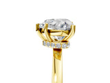 Yellow gold Heart Cut Diamond Solitaire Ring with Classic Band and Four-Prong Setting_13