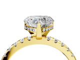 Yellow gold Heart Cut Diamond Solitaire Ring with Round with Moissanite side stone Pavé Band and Four-Prong Setting_40